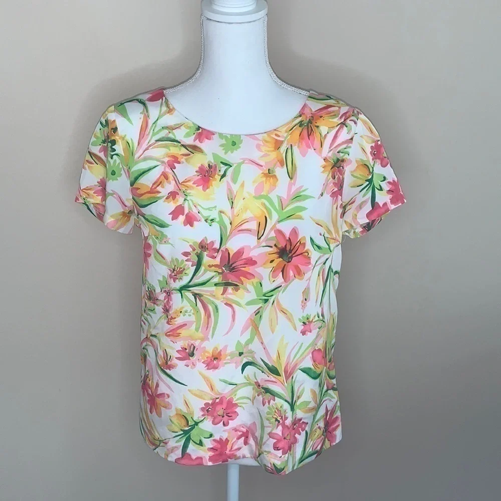 J.crew floral blouse